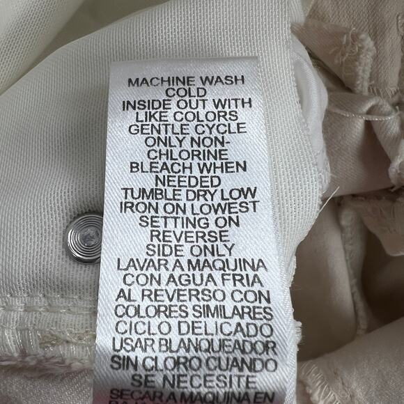 Democracy "Ab"Technology Winter White Mid Rise Ankle Tummy Control Jeans Size 6 - Picture 11 of 14